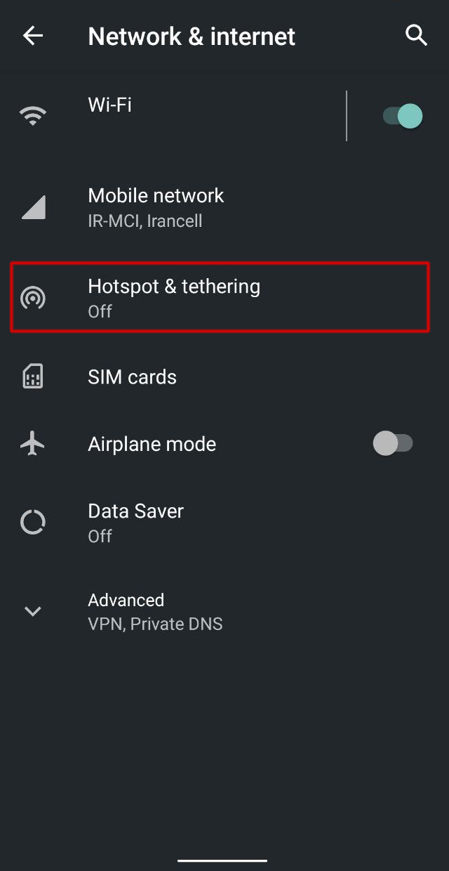 Android user navigating through Settings to find Mobile Hotspot option, symbolizing the straightforward process of locating the hotspot settings.