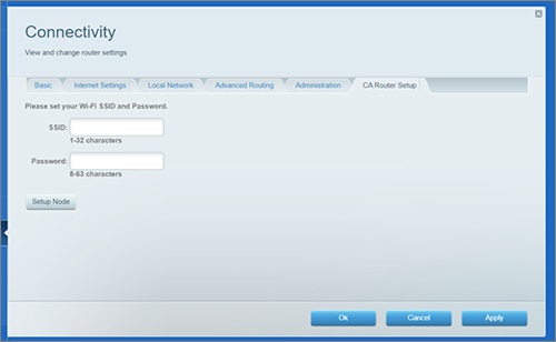 configure linksys mobile app by web browser- SSID password