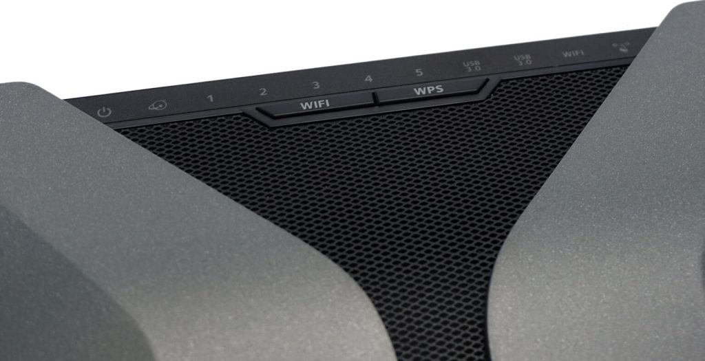 Netgear AX8 Nighthawk Router Front Panel View